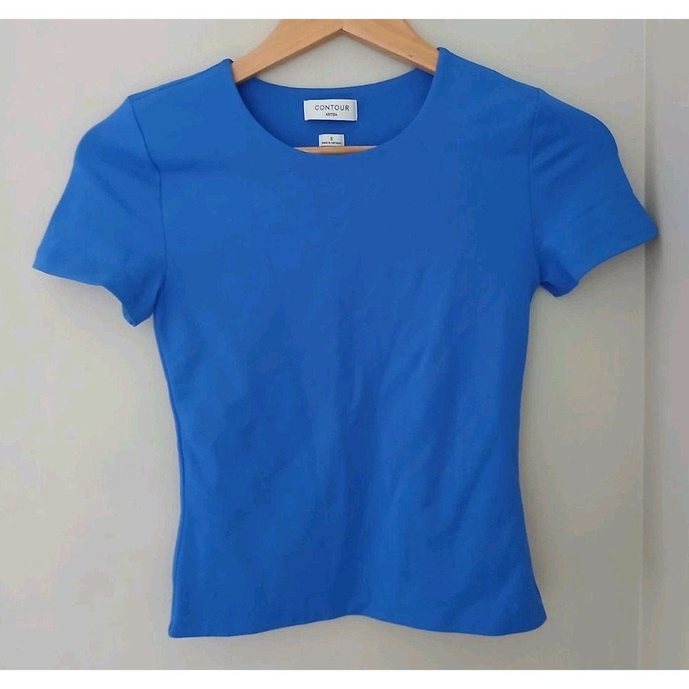 Aritzia Contour Tee Top Size Small Fitted Cropped Stretchy S/S Nylon Layering